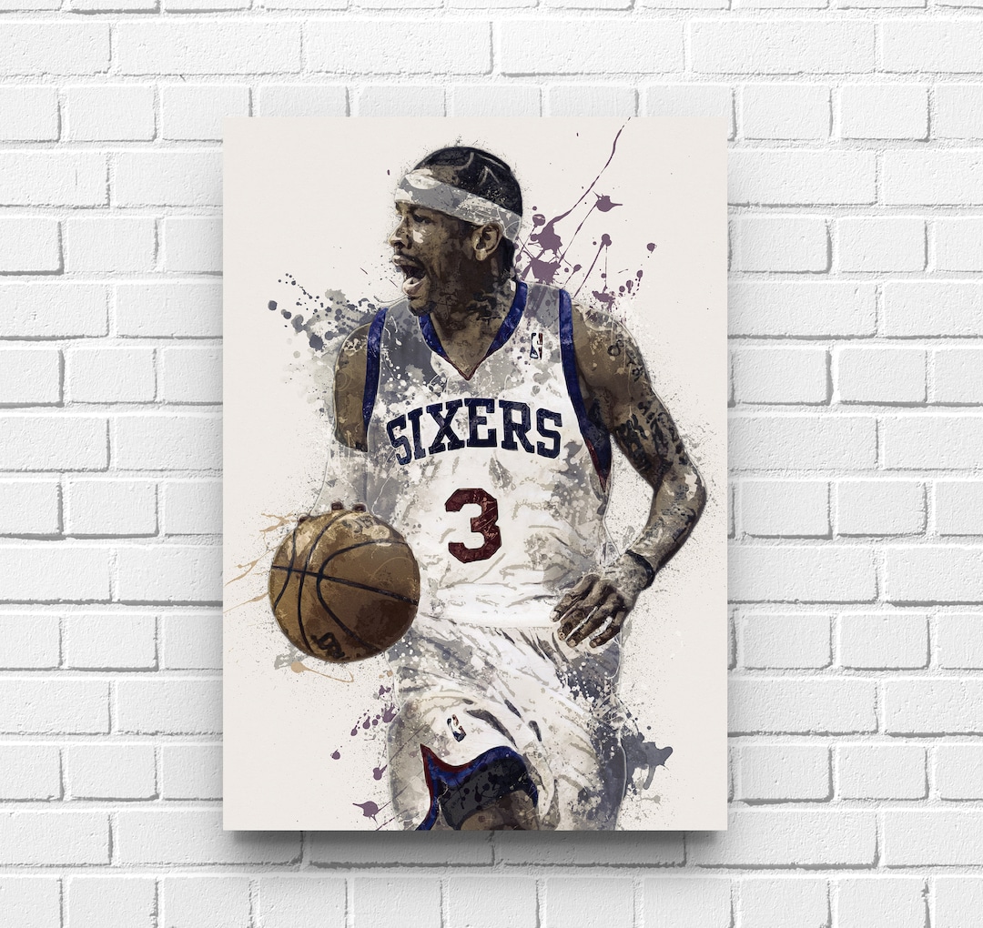 Allen Iverson Poster Print Philadelphia 76ers Canvas - Etsy