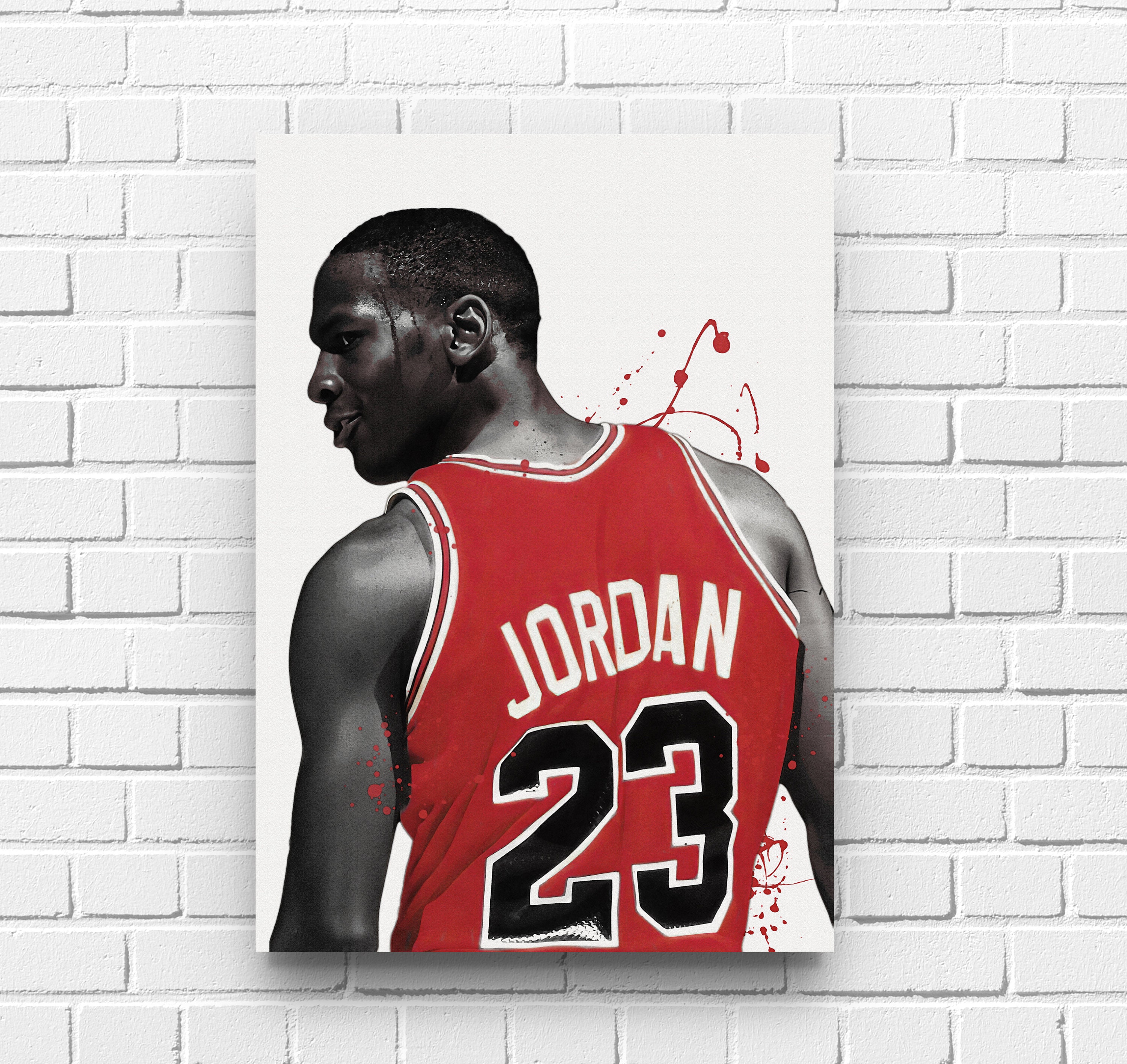 Chicago Bulls Jersey Custom Canvas Print Wall Art for Boy Girl Men