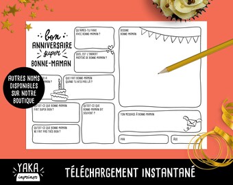 Cartes A Telecharger Imprimer Et Remplir By Yakaimprimer On Etsy