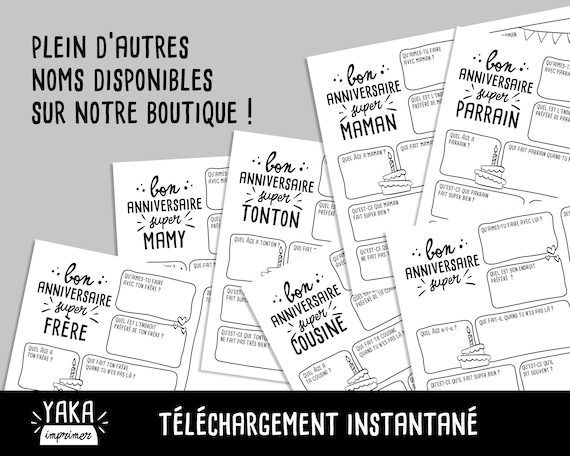 Maman Carte D Anniversaire Fichier A Imprimer En Etsy