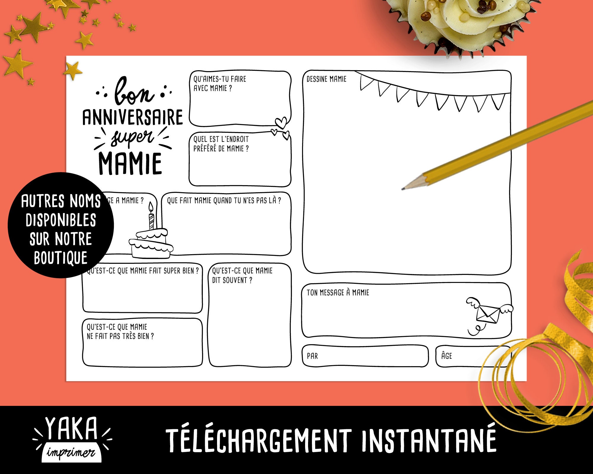 Mamie Carte D Anniversaire Fichier A Imprimer En Etsy Mamie Carte D Anniversaire Fichier A Imprimer En Etsy