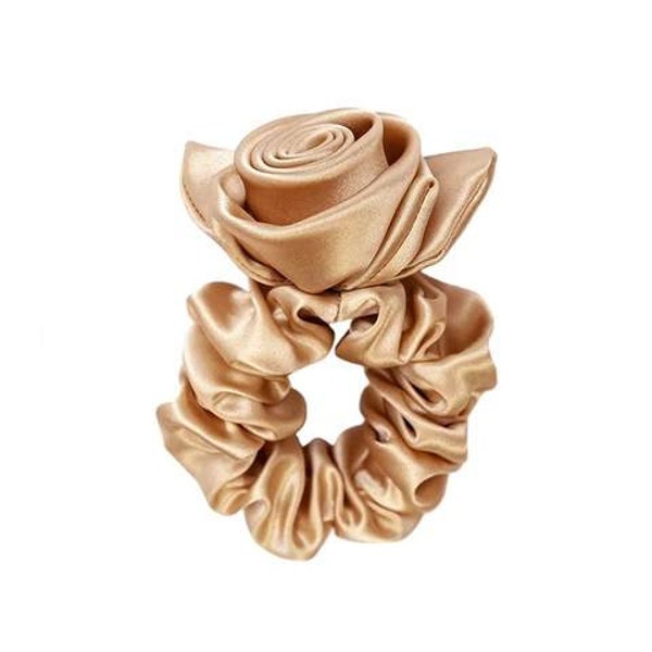 Millies™ Silk 100% Mulberry Silk Exclusive Rose Silk Scrunchie Luxury Bridal Brideswear Bridesmaid - Premium Grade 6A Silk