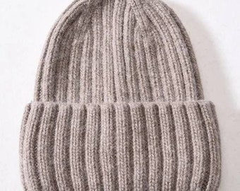 Millies Silk 100% Mulberry Silk Lined Knit Beanies Unisex Winter Hat Thick Curly Frizz Free Hair Frizzy Hair - Oatmeal