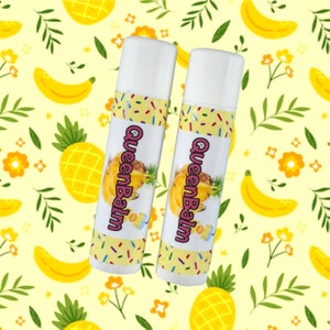 Pineapple Banana smoothie sweetened lip balm | natural chapstick | Lip gloss | Lip Care | gift for her | womens skin care