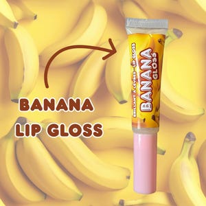 Banana Cream Lip Gloss: Natural Sweet Almond Oil Lip Balm