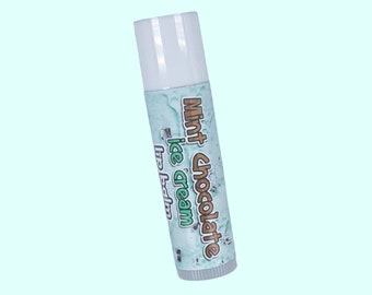 Mint Chocolate chip ice cream sweetened lip balm | natural chapstick | Lip gloss | Lip Care | gift for her | womens skin care