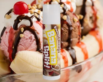 Banana Split Geschmacks-Lippenbalsam: Natürliche feuchtigkeitsspendende Lippenpflege