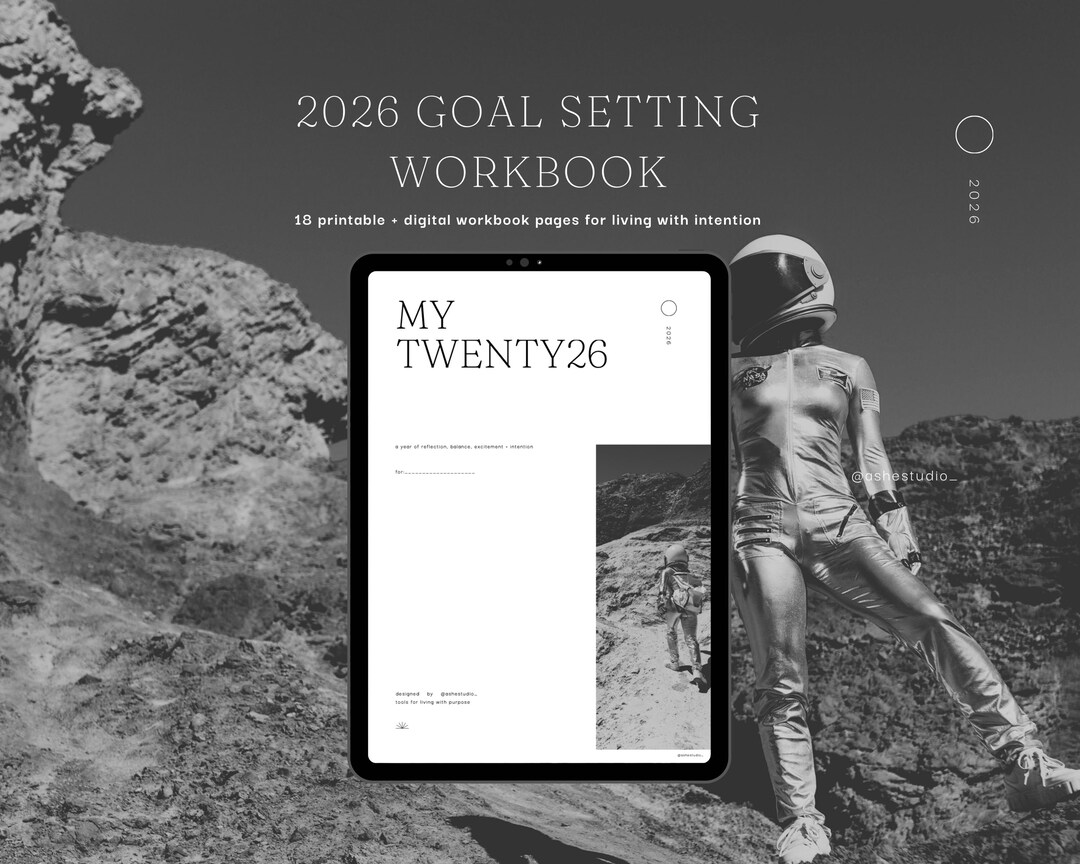 2026 Goal Setting + Life Planning Workbook | Digital Printable Planner ...