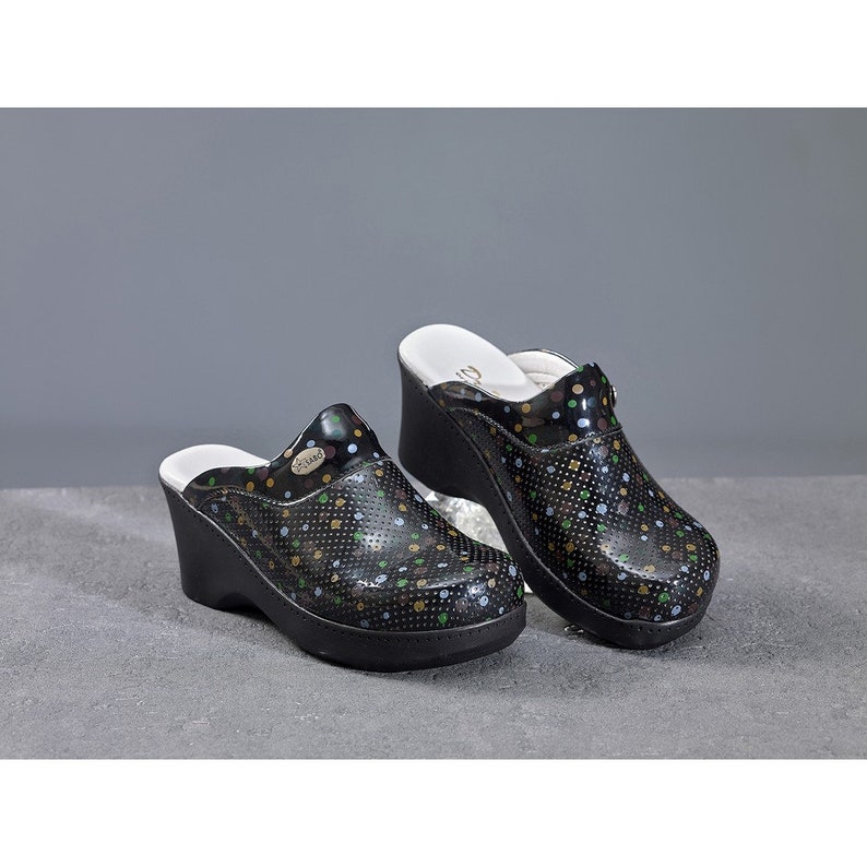sparkly nursing clogs