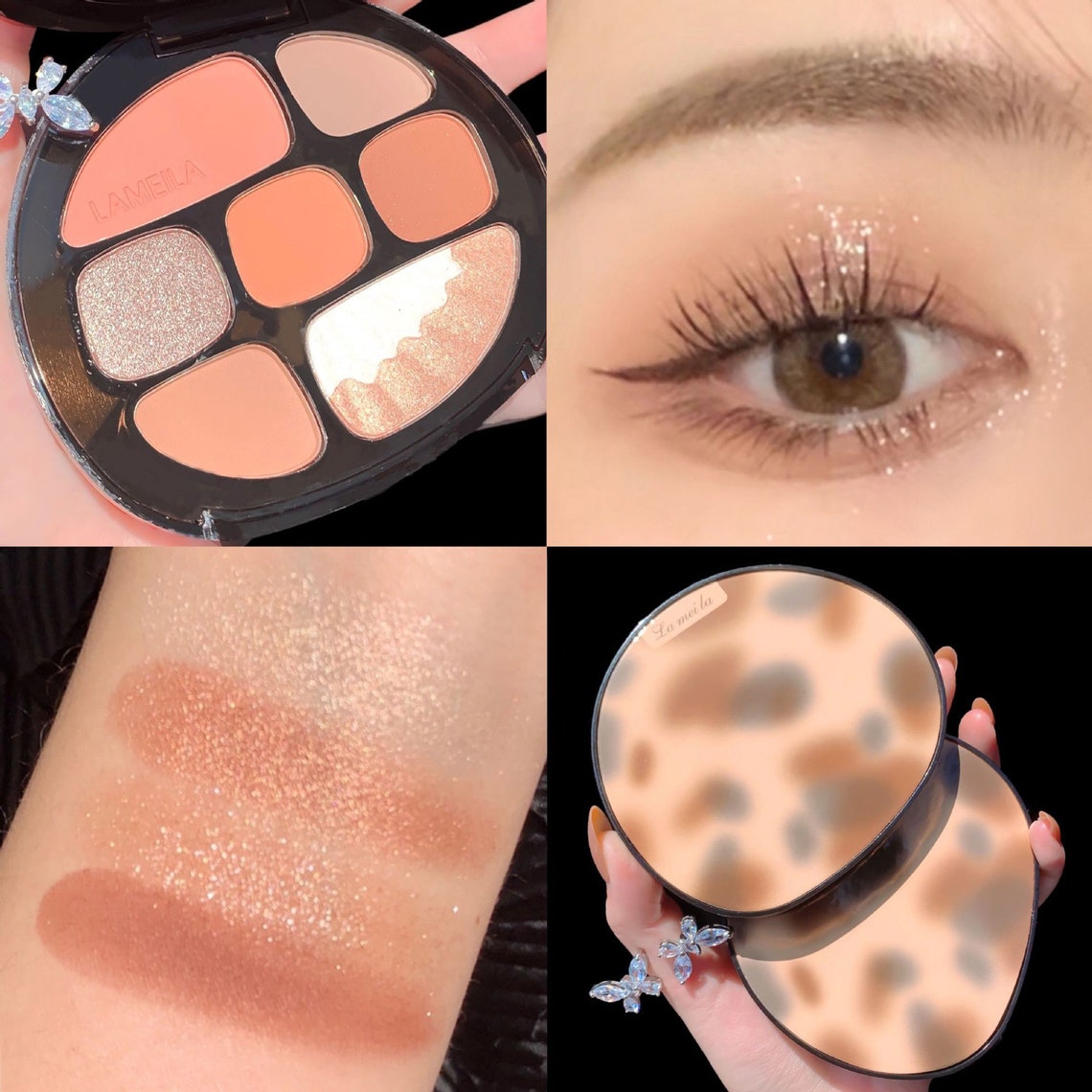 Amber Eyeshadow Palette Eightcolor Eyeshadow Palette Etsy