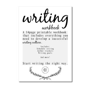 Author motivational workbook | author printable | printable planner for aspiring authors and writers | pdf guide