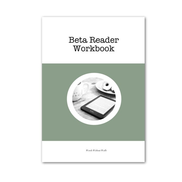 Beta reader workbook, author resources, reader resource, page printable PDF file | printable guide