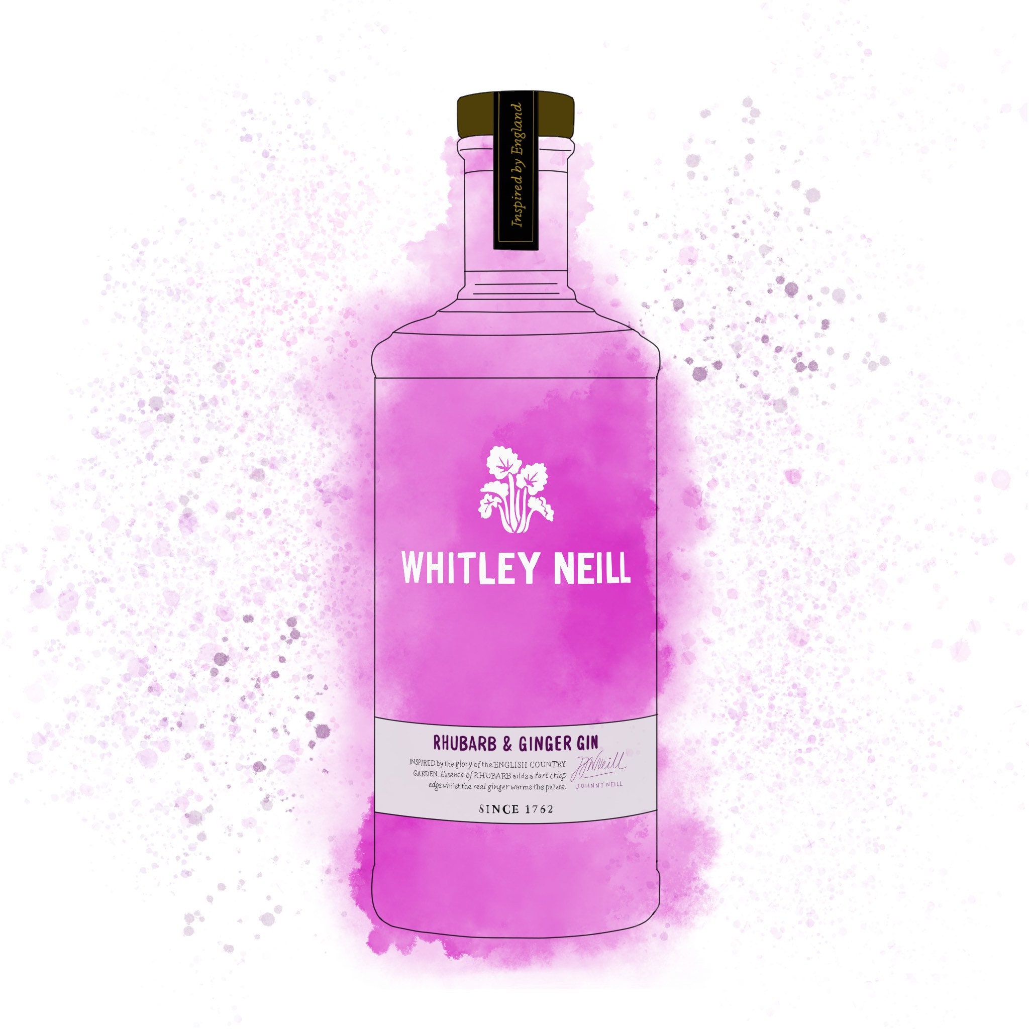 A4 Wall Art Print Whitley Neill Gin Gin & Tonic Drinks Etsy