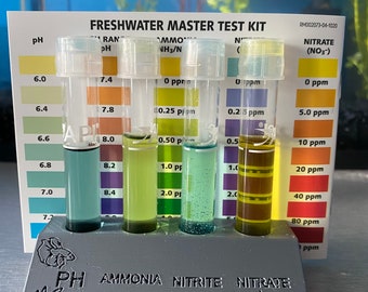 Aquarium Water Test Kit Test Tube Holder w/ Reference Card Holder