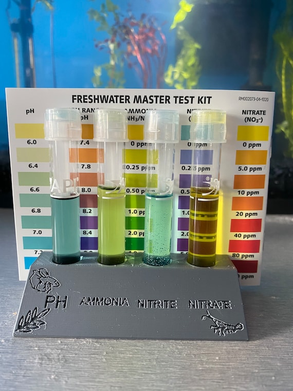 Aquarium Water Test Kit Test Tube Holder W/ Reference Card Holder 