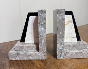 1980’s marble bookends