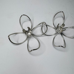Mid Century Modern Flower Metal Wire Candleholder