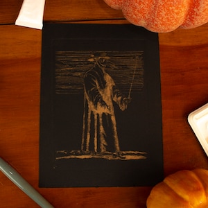 Mittelalterlicher Pest Arzt Wand kunstdruck, Schwarzer Tod, Gothic Wandkunst, Okkult, Mittelalter Dekor, Halloween Dekor