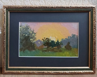 Landscape oil Painting,Original Framed Fine art landscape, Ukrainian Landscape Artwork, Ukrainian artist,One of kind