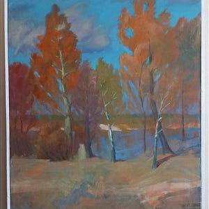 Original oil painting, landscape superb artwork,ukrainian artist Mishchenko ,genre painting,vintage painting,one of kind