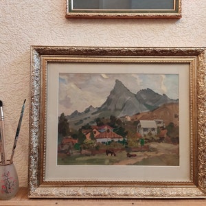 Landscape oil Painting,Vintage Original Ukrainian Landscape Artwork,Fine art,Ukrainian artist,One of kind