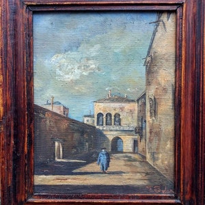 Original Gemälde, gerahmtes Vintage Ölbild auf Leinwand Kunstwerk, Feine Kunst, Unikat