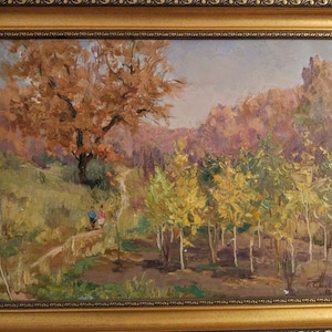Vintage oil Painting,Original Framed Artwork,Fine art painting,Ukrainian artist,Artist Suponin,One of kind