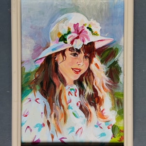 Original oil painting,superb female portrait artwork,fine art painting,collectible item,one of kind