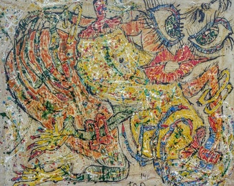 Abstract Oil painting,Original Superb artwork,Ukrainian artist,Ukrainian painting,One of kind