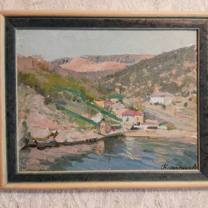 Original oil painting,framed landscape,seascape artwork,fine art painting,ukrainian artist,one of kind