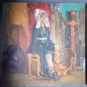 Original oil painting, portrait genre artwork,ukrainian artist,one of kind