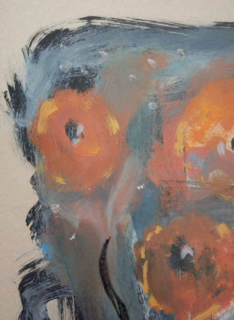 Original paintingStillife Flowers Picture ExpressionismMusic Art WorkArtist Perekucha