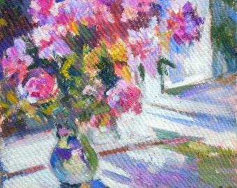 Original oil painting,Stillife vintage artwork,Artist Knyshevsky, one of kind