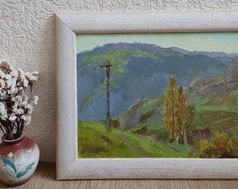 Original oil Painting,Framed Mountscape Fine art landscape, Ukrainian Landscape Artwork, Ukrainian artist,One of kind