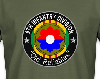 9th Infantry Division Insignia Recondo Sticker Decal - Self Adhesive Vinyl Weatherproof Made In Usa Old Reliables Army Ww1 World War 1