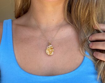 Citrine Geode Necklace