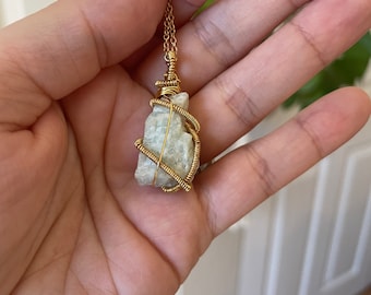 Prehnite Geode Necklace