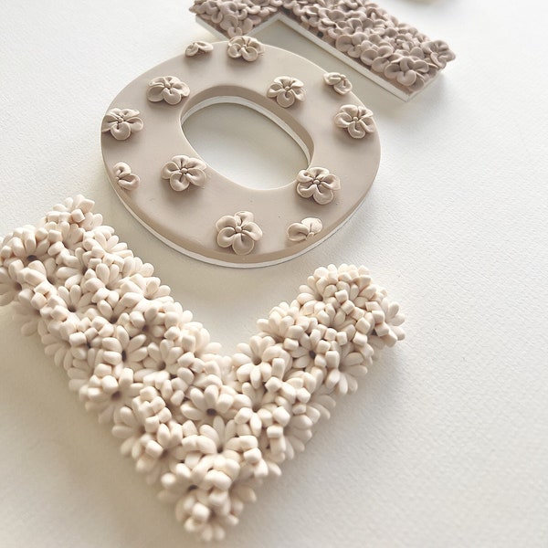 Floral Letters Wall Art Etsy