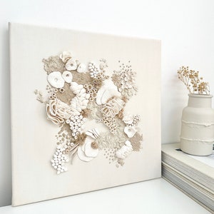 Neutral Coral Reef Art | Unique Canvas Art | Wall Art | 3D coastal Art | Coastal Decor for Homes | Texture Wall Art | Modern Canvas Art |