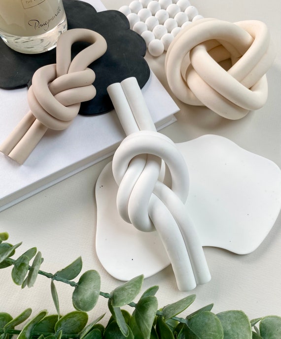 Clay Knot Home Decor Paper Weight Shelf Decor Knot Decor Coffee