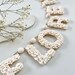 Personalised Name Garland | Name bunting | Floral letters | Nursery decor | Kids bedroom | Shelf Decor | Baby shower | Wall hanging 