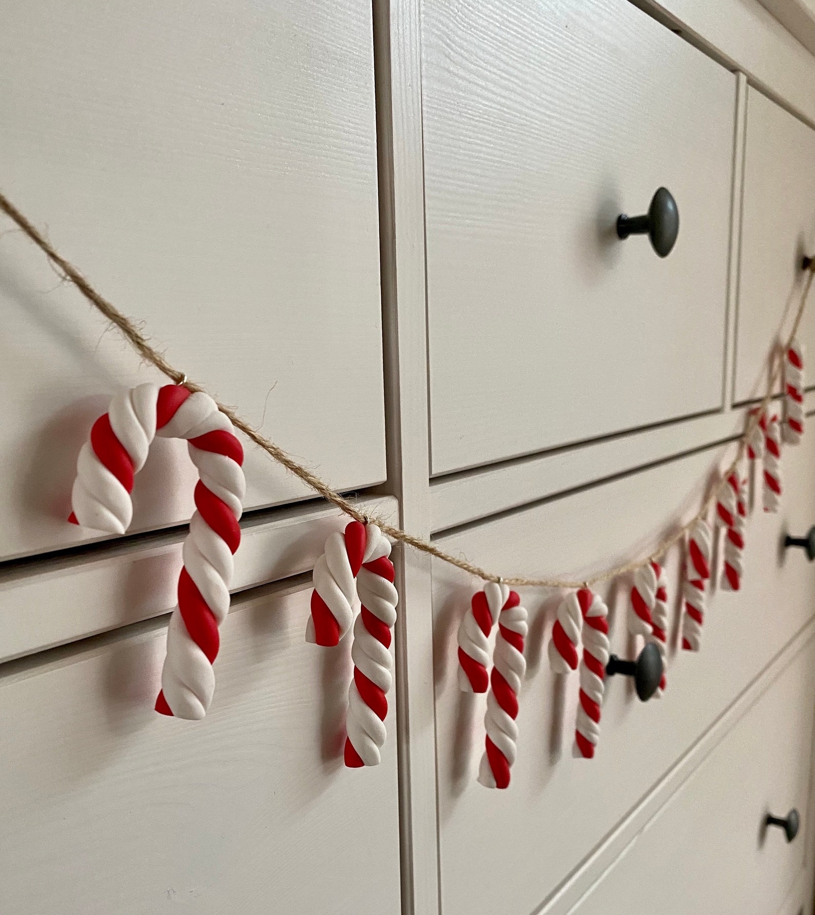 Candy cane garland Christmas garland Candy Canes Etsy