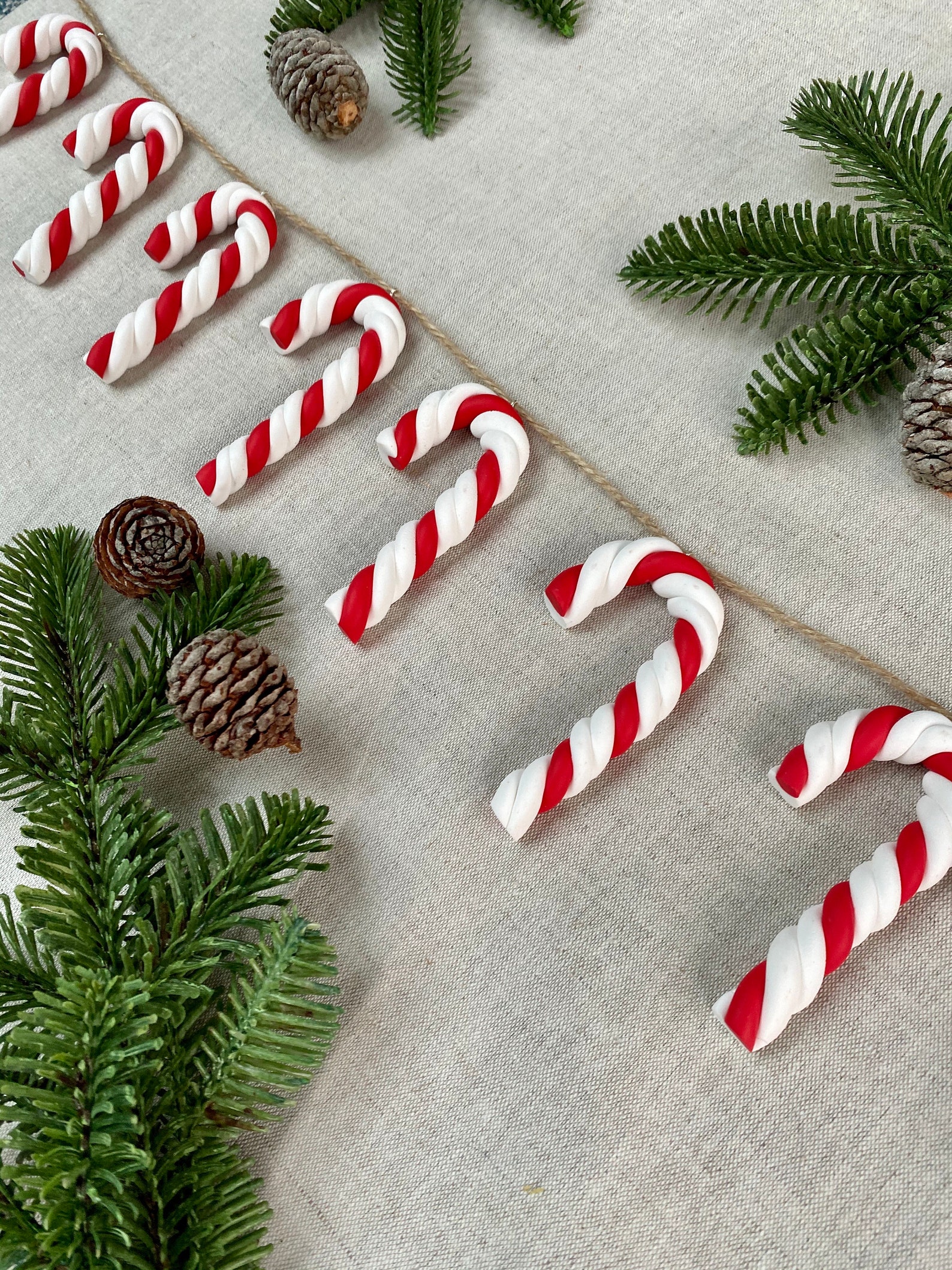 Candy cane garland Christmas garland Candy Canes Etsy