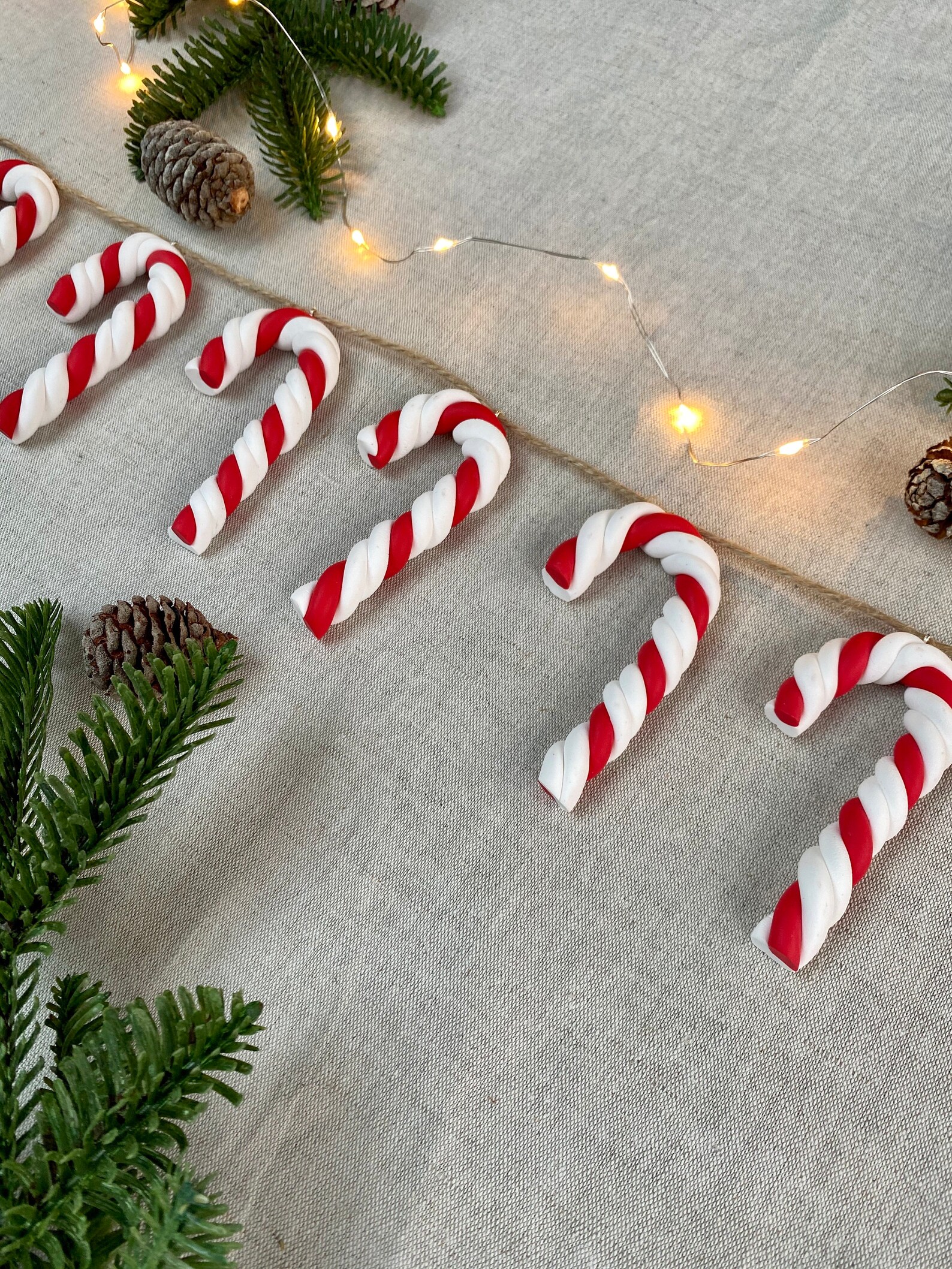 Candy cane garland Christmas garland Candy Canes Etsy