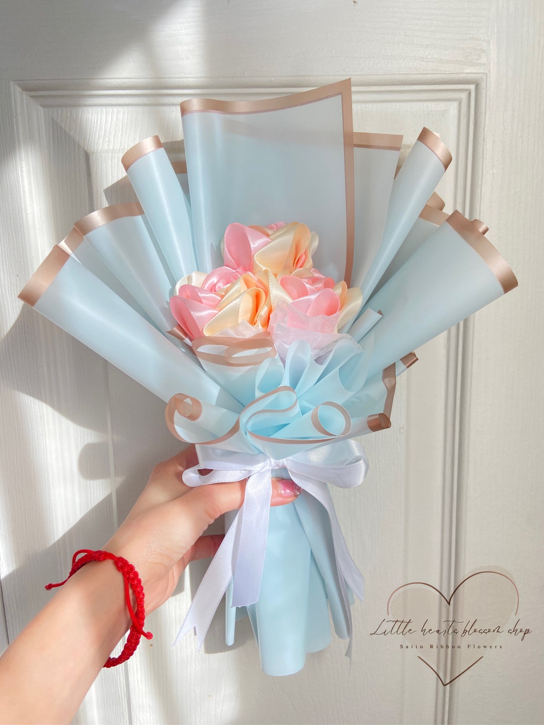 Mini Satin Ribbon Bouquet, Never Fade Bouquet, Single Bouquet