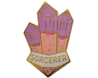 D&D Dungeons and Dragons Badge "Sorcerer" Enamel Pin Brooch