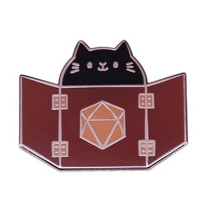 Dungeon Meowster Cat Meow D&D Dungeons and Dragons Badge Enamel Pin Brooch Gifts for Geeks Badge