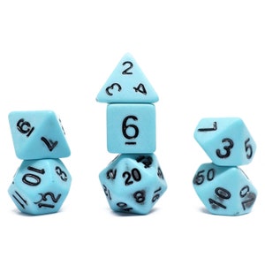 Frostfang | D&D Dice Frost Ice Wizard Dice Polyhedral Ice Dice Blended Dice Tabletop Games Pathfinder Dungeons and Dragons 5th Edition
