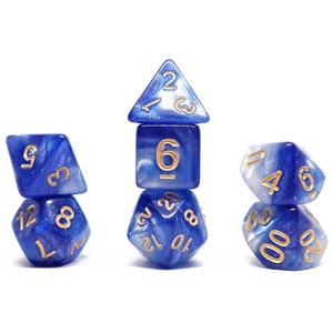 Daydream | Glitter Star Galaxy Dice Set Nebula Glitter Dice Tabletop Dungeons and Dragons Critical Role Gifts for Geeks