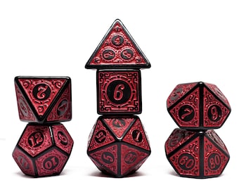 Red Sigil Warlock Dice D&D Dice Dungeons and Dragons Acrylic Dice Tabletop Games Pathfinder Critical Role Gifts for Geeks